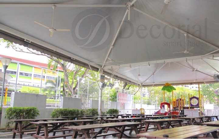 Decorial Premium Modular Gazebo with Retractable Awnings in Singapore
